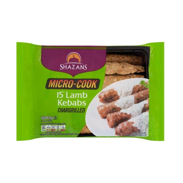 Shazans Lamb Kebab (Microcook) 8x600gm 12pcs.