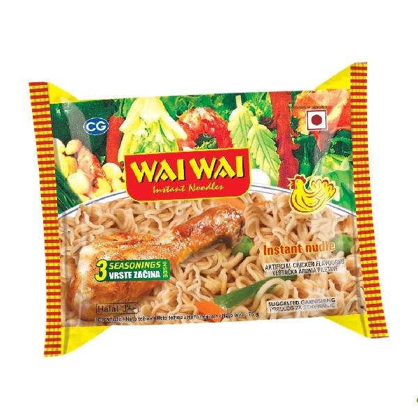 Wai Wai Chicken Noodels 30x75gm