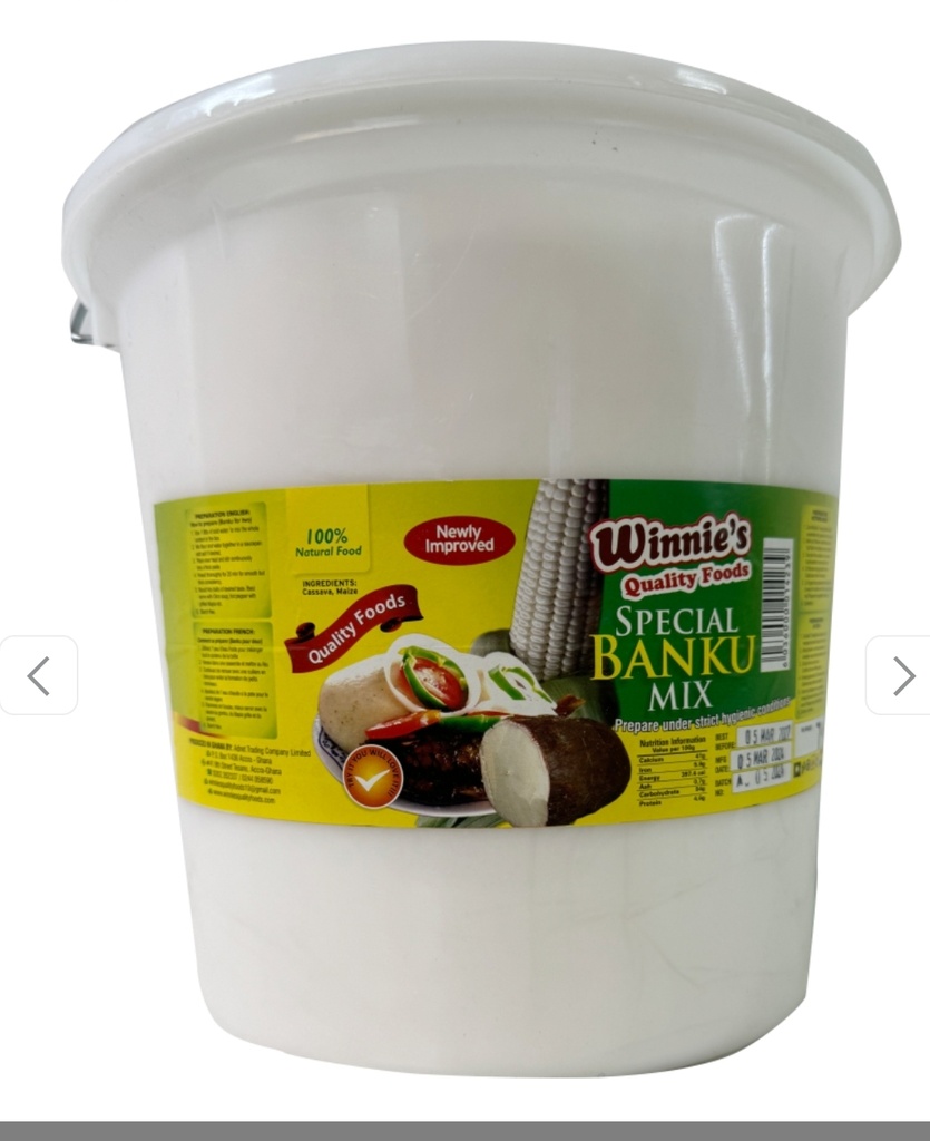 Winnies Banku Mix Special Ghana 7kg (BUCKET).  Limited Offer