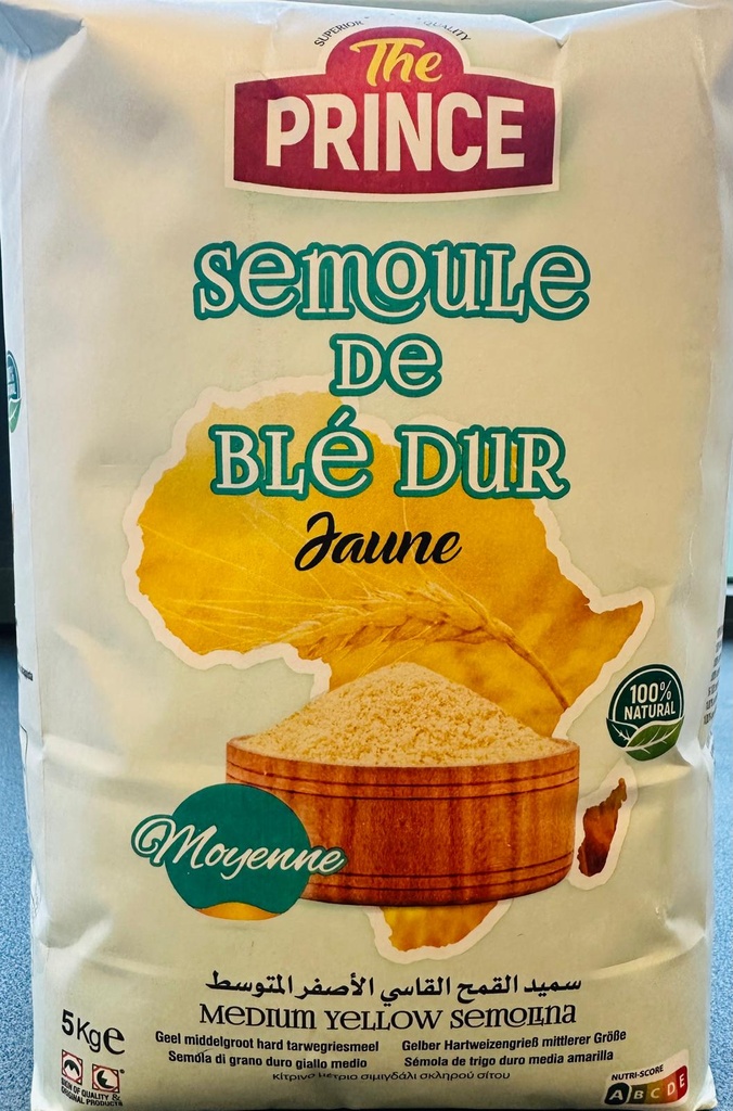 The Prince (Medium) Semoule De Ble Dur Jaune (Moyenne) 5kg 