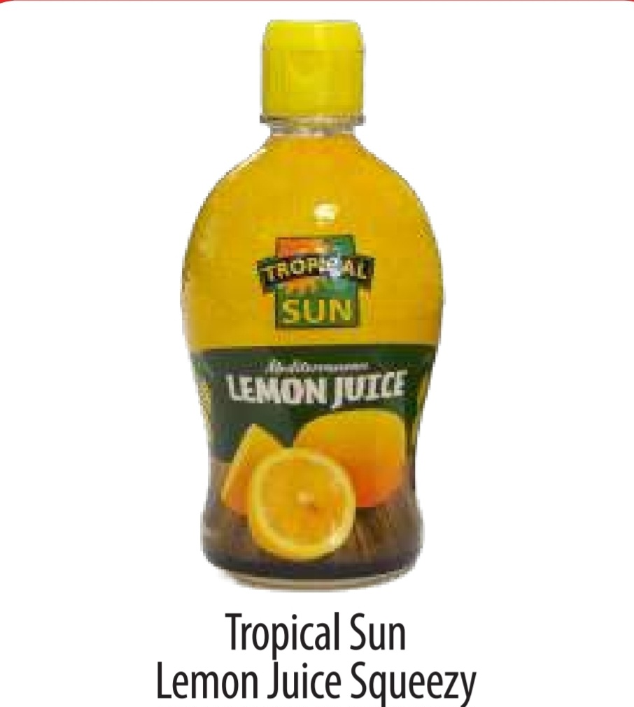 Tropical Sun Lemon Juice Squeezy 12x200ml.