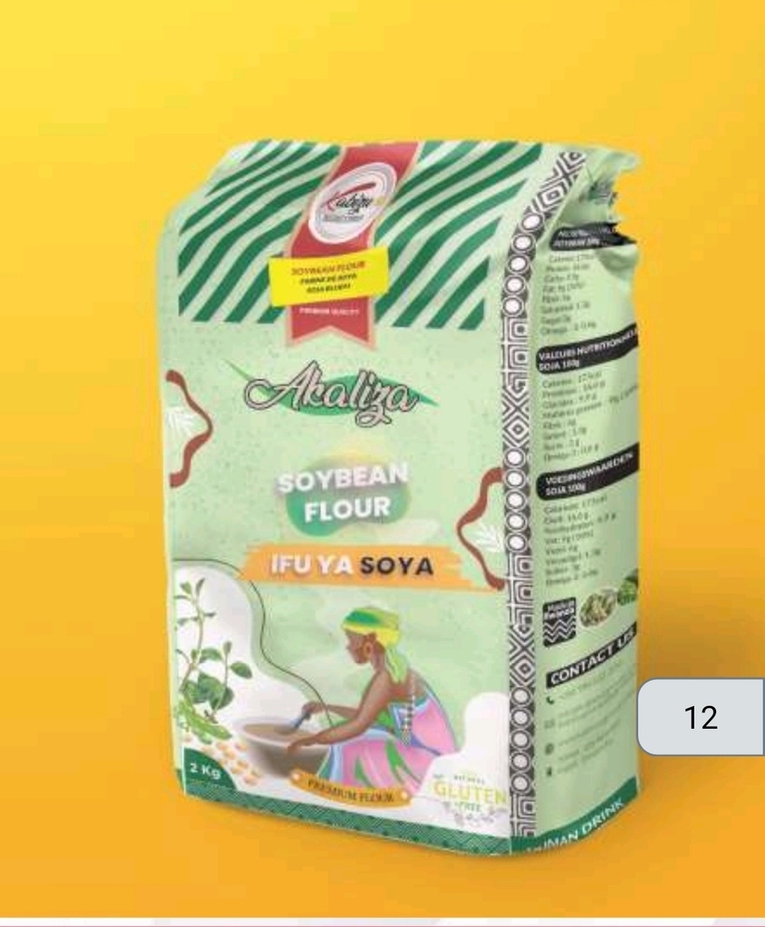 Kabizu Roasted Soya Beans Flour Rawanda/Brundi 6x2kg.