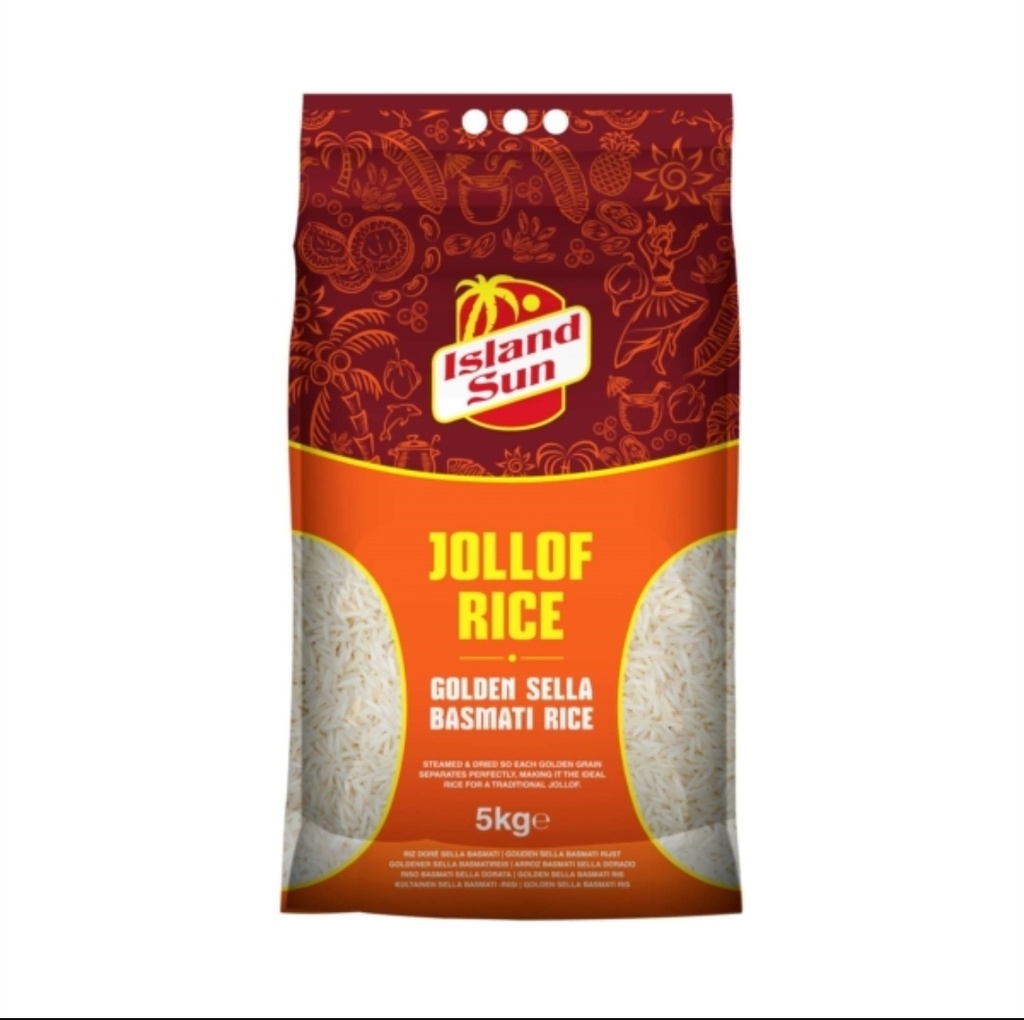 Island Sun Jollof sella Basmati Rice 5kg.