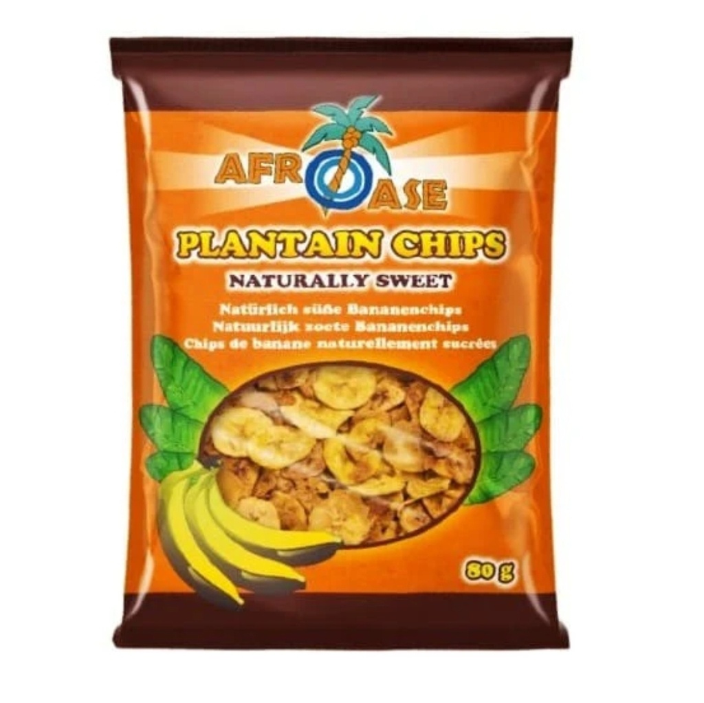 Afroase (Sweet) Plantain Chips 20x80gm.