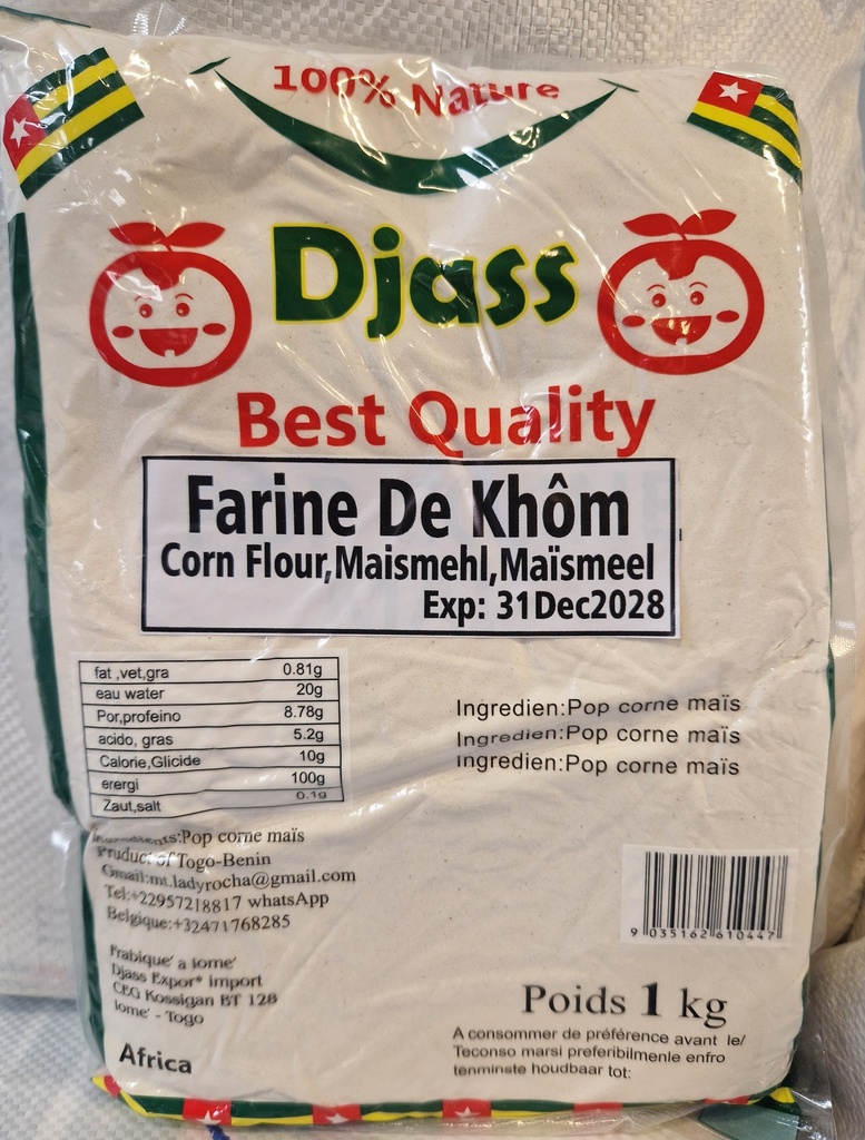 DJASS Togo Farine De Khom/Banku Mix Flour 20x1kg.