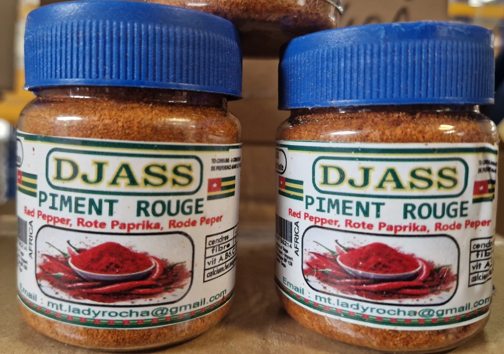 DJASS Togo Piment Powder En  Boit 40x100gm 