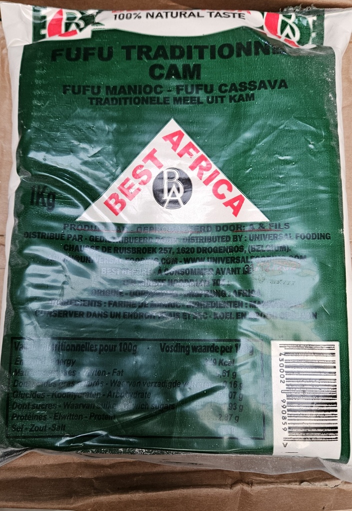 Best Africa Cameroun FuFu De Manioc/Cassava 15x1kg.