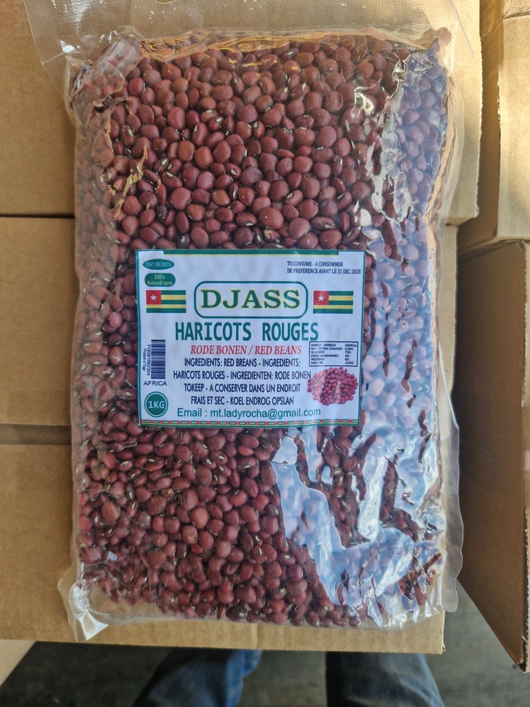 DJASS Red Beans/Harricots Rouge Payee Africa 22x1kg