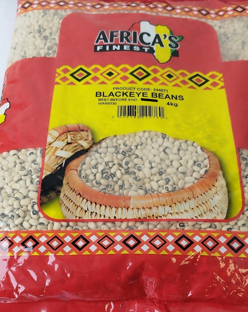 Africa Finest Black Eye Beans 4kg Bag.