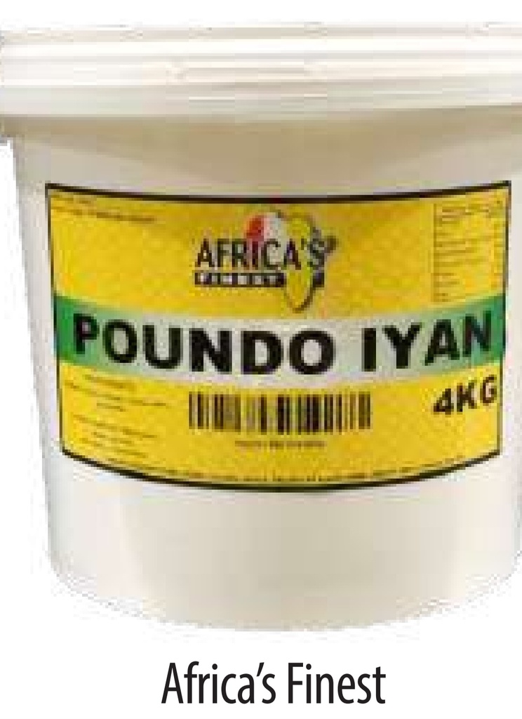 Africa Finest Pounded Iyan Flour 4kg BUCKET. 