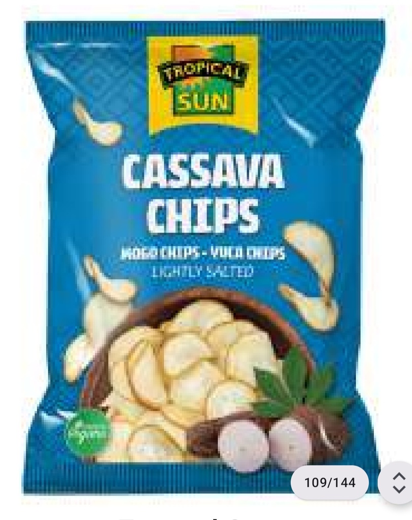 Tropical Sun Cassava Chips Salted 12x80gm 