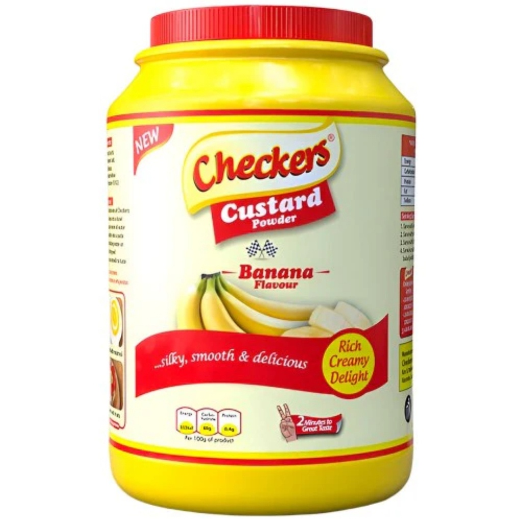Checkers Banana Custard Powder 4x1kg.