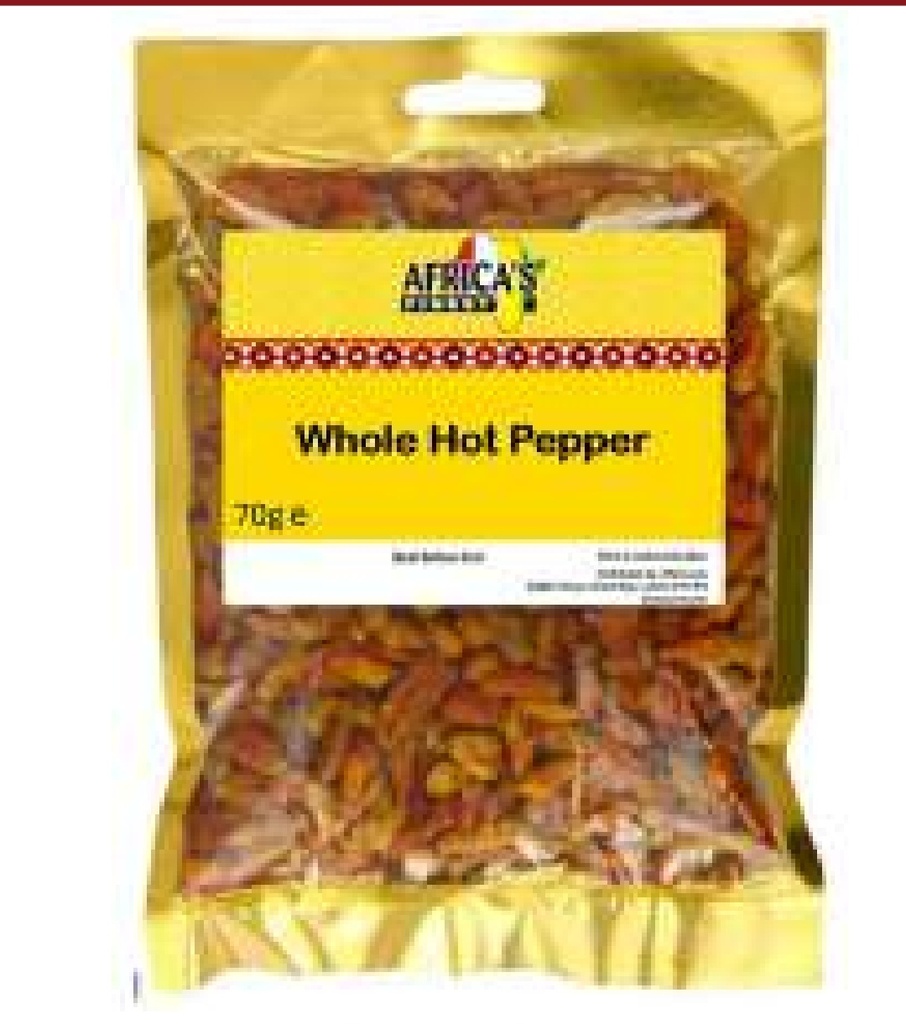 Africa Finest Piment Fort / Whole Hot 10x70gm.
