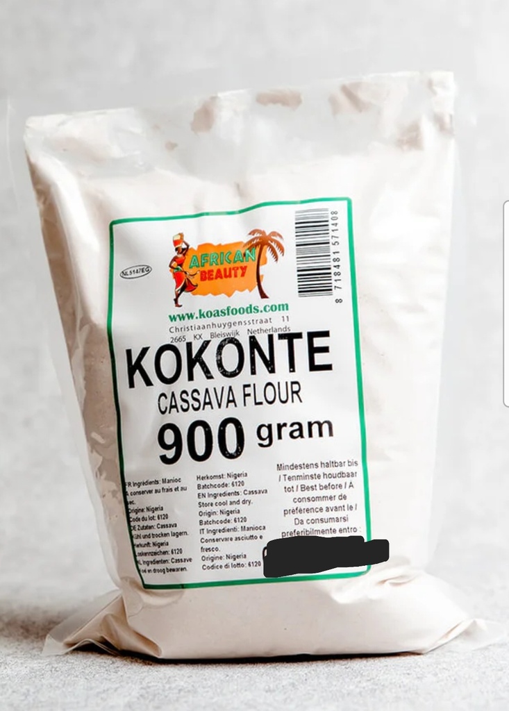 African Beauty Ghana Konkonte Cassava Flour/FuFu Manioc 10x900gm 