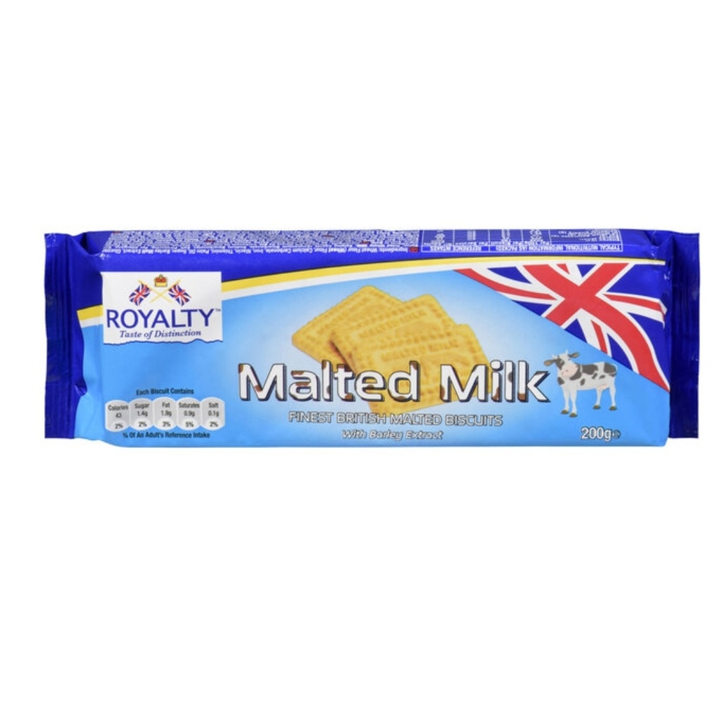 Royalty Malted Milk Biscuits 20x200gm 