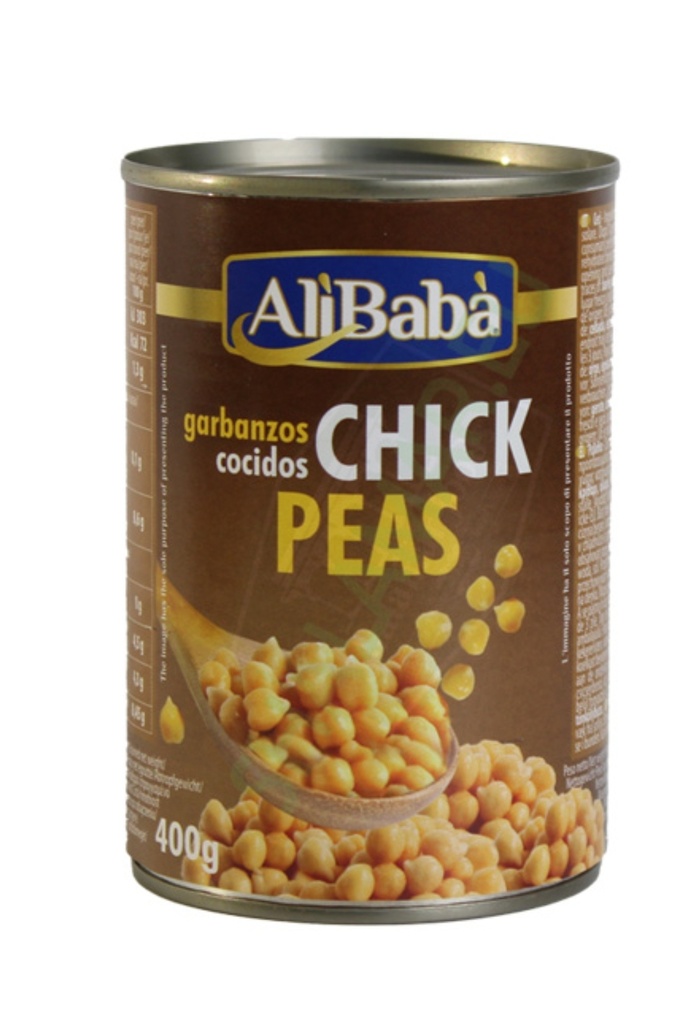Ali Baba Chick Peas Canned 12x400gm. 