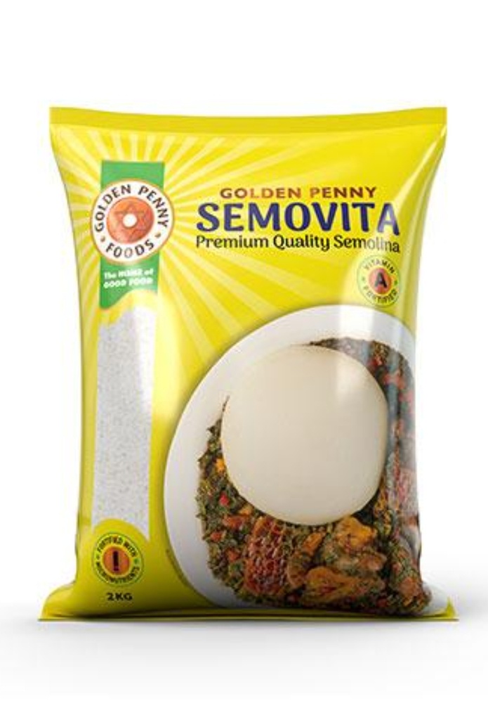 Golden Penny Semovita Nigerian Semolina 5x2kg.