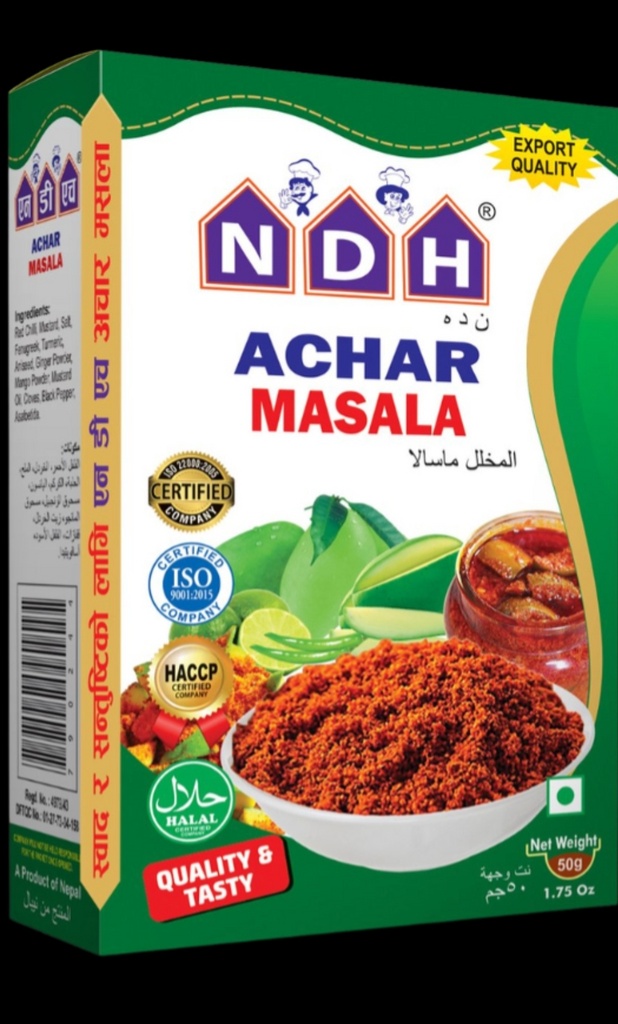 Nepal NDH Achar Masala 10x50gm.
