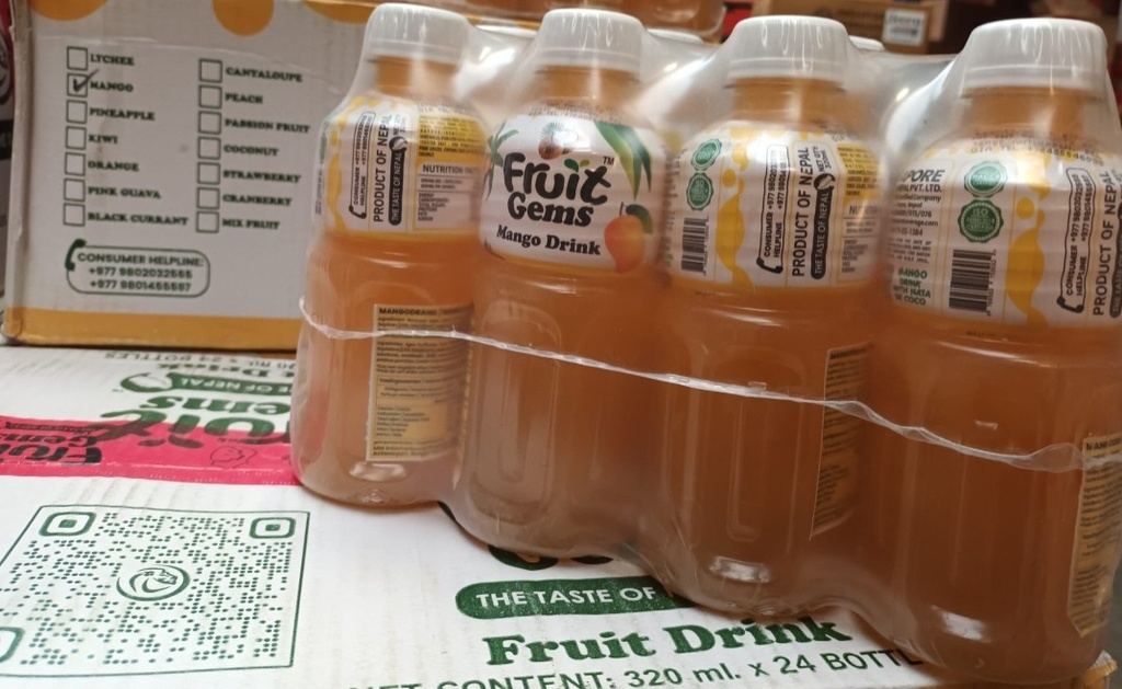 Fruit Gems mango Drink 12x250ml.