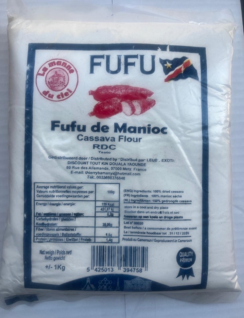 Fufu Cassava/Manioc Gout  Congo 18x1kg