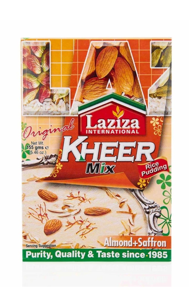 Laziza Kheer Mix Almond & Saffron 6x155gm.