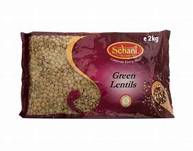 Schani Green Lentils 6x2kg.