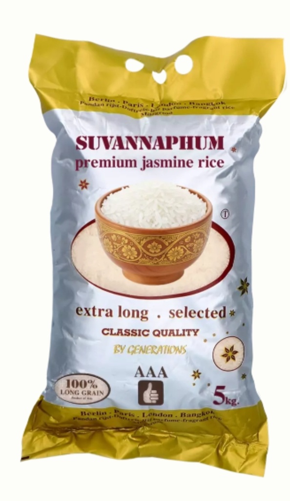 Suvannaphum Jasmain Longrain Perfume Rice 4x5kg.
