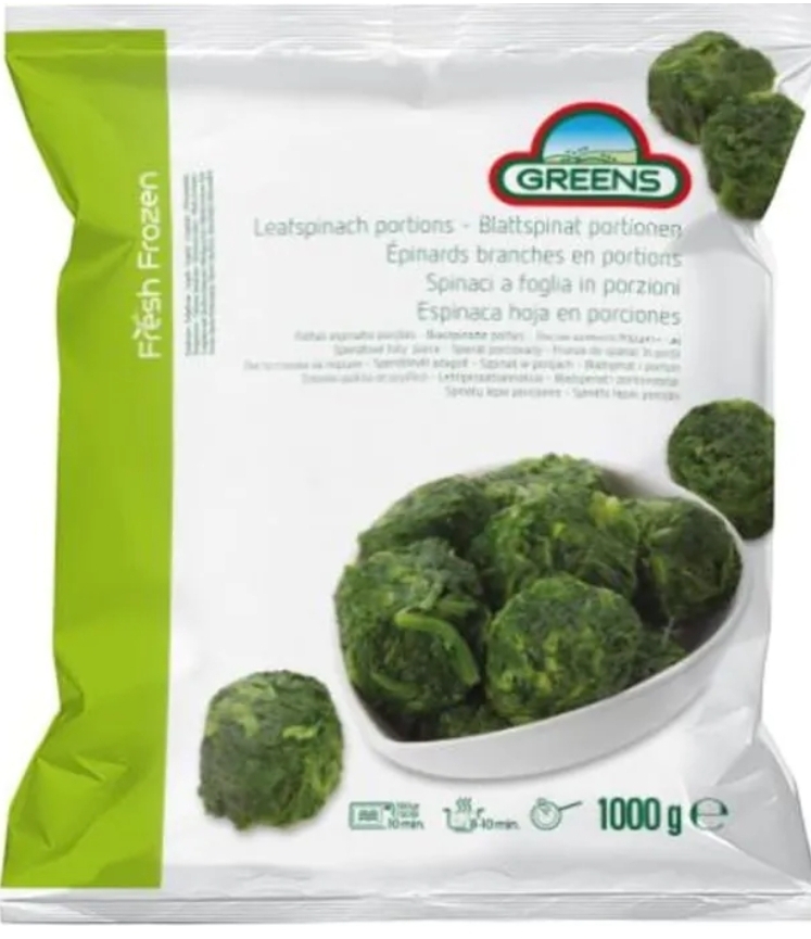 Green Spinach Leaf/branche Frozen 10x1kg 