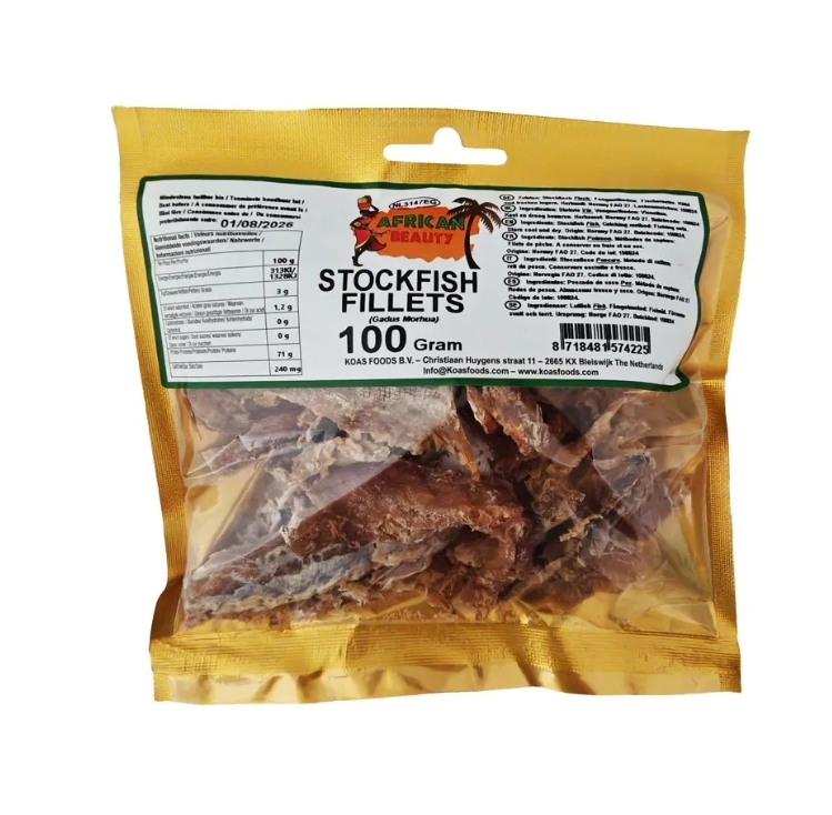African Beauty Stock Fish Fillet 10x100gm.