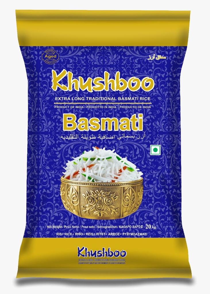 Khushboo Blue Basmati Rice 20kg.
