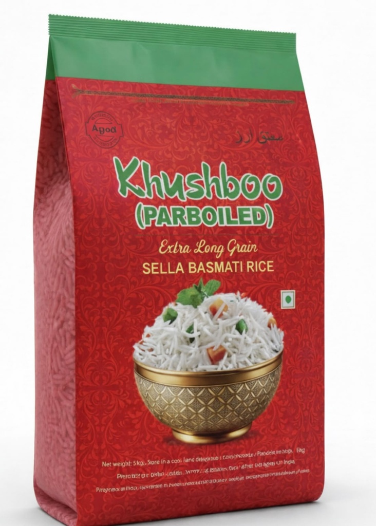Khushboo Sella Basmati Parboiled Rice 20kg.