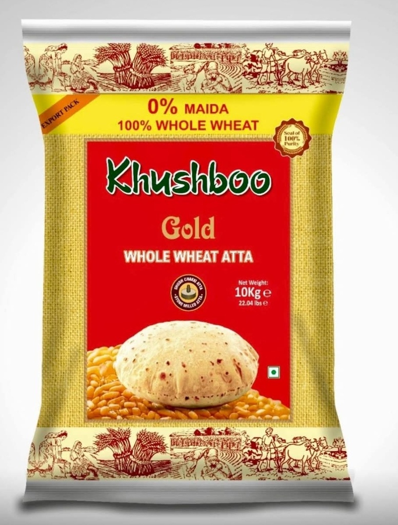 Khushboo 100%Whole wheat Atta 10kg.
