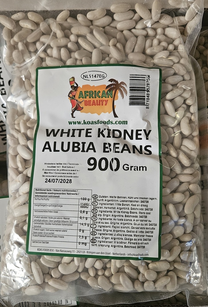 African Beauty White Kidney Beans 10x900gm.