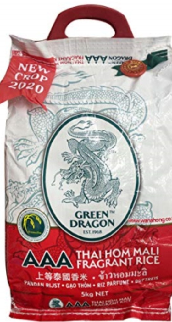 Green Dragon Long Grain Perfume Rice 6x5kg no stock