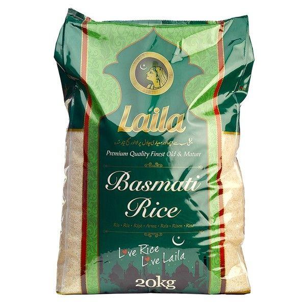 Laila Basmati Rice Green 20kg. 
