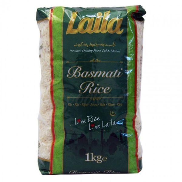 Laila Basmati Rice Green Brick Pack 10x1kg. NO STOCK