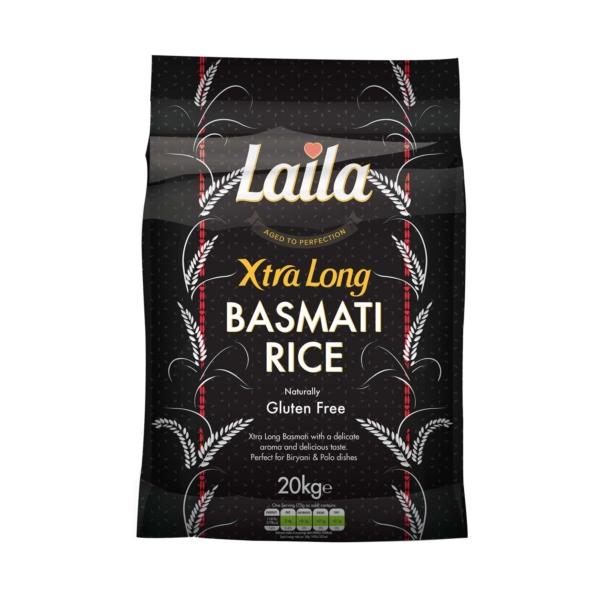 Laila Xtra Long Graine Basmati Rice Black 20kg 