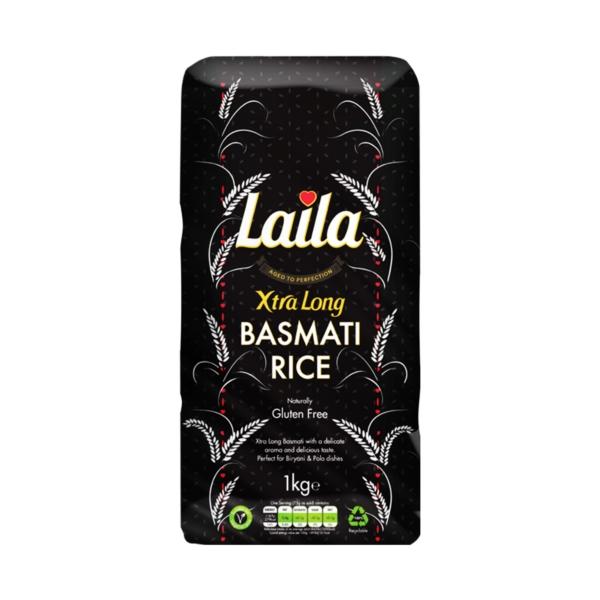 Laila Xtra Long Grain Basmati Rice Black 10x1kg.