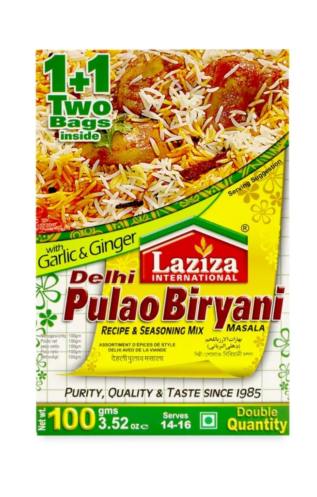 Laziza Delhi Pulao Biryani Masala 6x100gm