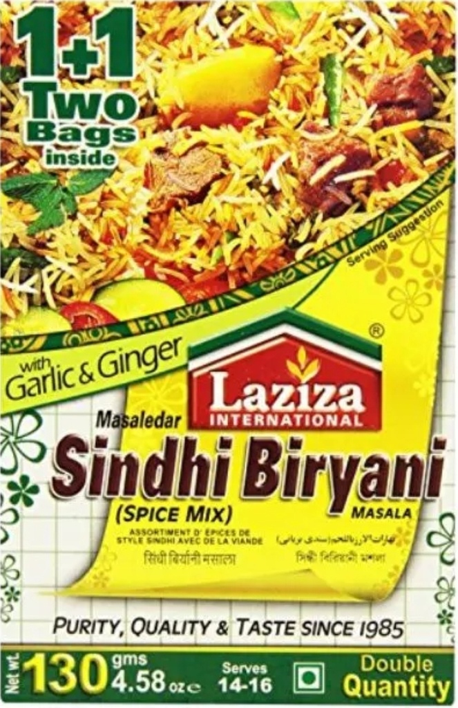 Laziza Sindhi Biryani Masala 6x130gm
