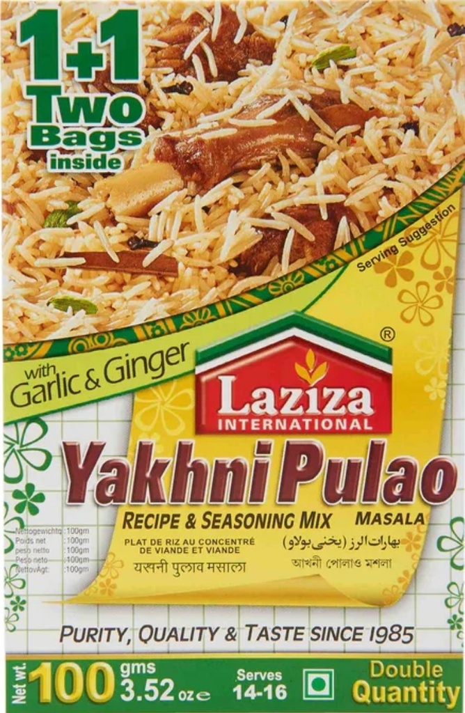 Laziza Yakhni Pulao Masala 6x100gm 