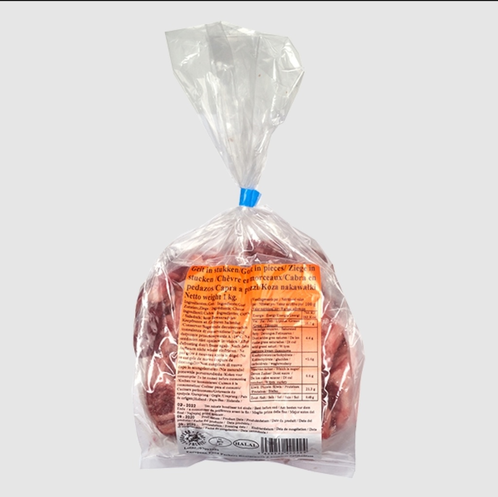 African Style Goat Meat (Chevre) Blue Packing 12x1kg