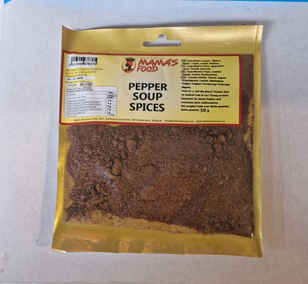 Mamas Food Pepper Soup Powder Nigerian 20x50gm NO STOCK