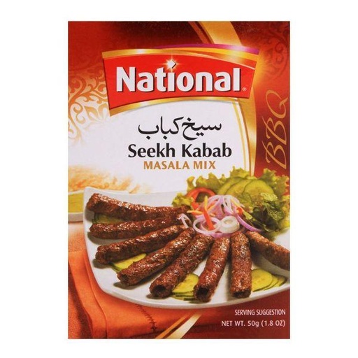 [D11331] National Spice Mix Seekh Kabab 6x92gm  