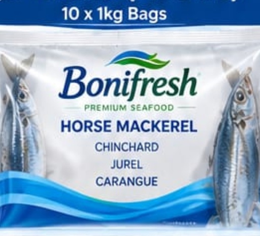 [TRS191] Bonifresh Horse Mackerel 2/3 Pcs Kilo (PACKED) +-9Kg Bags.