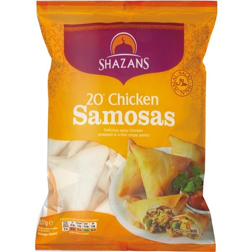 [FRS121] Shazans Chicken Samosa 10x650gm (20 Pcs) 