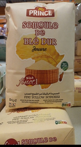 [D10925] The Prince (FINE) Semoule De Ble Dur Jaune 5kg 