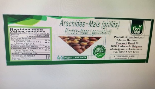 Boniland Arachides & Mais Grilled 24x350gm