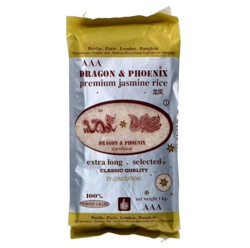 [P01329] Dragon & Phoenix Jasmine Longrain Perfume Rice 12x1kg. 