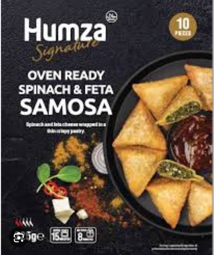 [P01409] Humza Oven Ready Spinach & Feta Samosa 10x325g(10 Pcs).